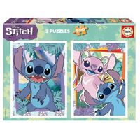 Puzzles 2 x 500 pieces Stitch et Angel Personnages Dessin Anime Disney Collection Set puzzle enfant et adulte carte