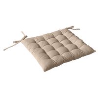 Galette De Chaise Matelassée 38x38cm - Bleu Canard 100% Coton | Collection Panama Avec Nouettes