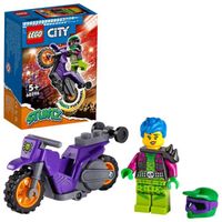 LEGO® 60296 City Stuntz La Moto De Cascade Roue Arrière À Rétrofriction Avec Minifigure Cascadeur, Jouet Pour Enfants Dès 5 Ans