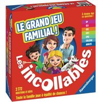 Jeu de Quiz Les Incollables Le grand jeu familial Ravensburger - 7 niveaux de difficulté - Dès 6 ans
