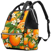 Sac momie orange de grande capacité avec bretelles réglables, sac à dos de randonnée pour parents et enfants467 1d6e71
