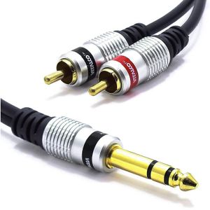 2x RCA Phono Y Séparateur Câble Câble Adaptateur 1 mâle à 2 Prise 30 cm u8h n1t 