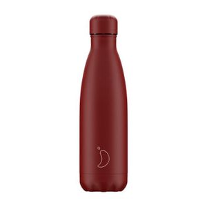 GOURDE BOUTEILLE ISOTHERME - MATT ALL ROUGE 500 ML - CHIL