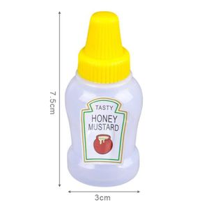CAISSE ALIMENTAIRE 1PC-Honey - Mini Bouteille de Ketchup Portable de 