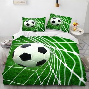 Housse De Couette Ado Garcon Football Coloré Housse Couette avec 2 Taie  Oreiller Linge De Lit Parure 3 Pièces 200x200cm[864] - Cdiscount Maison