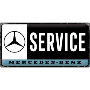 OBJET DÉCORATION MURALE Plaque en métal 25 x 50 cm : Mercedes-Benz : Servi