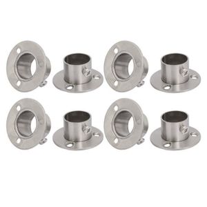 Sourcing Map Lot de 4 supports ovales en alliage de zinc pour tringle de 19 mm de diam/ètre