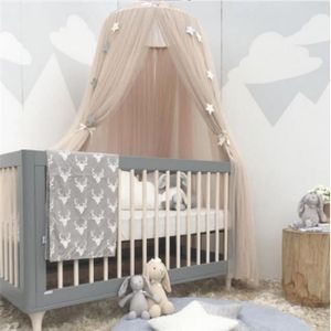 CIEL DE LIT BÉBÉ Tentes de dôme, Rideau de lit, Moustiquaire fantastique,Ciel de Lit Avec étoiles Décoration pour chambre des enfants - (Khaki)