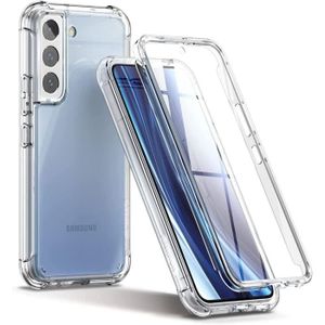 Pack de Protection 360° Samsung Galaxy S22 Ultra : Coque Souple + Verre  Trempé Incurvé Contour Noir - Transparent - Français