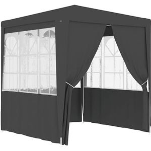 TONNELLE - BARNUM DIOCHE Tente de réception avec parois 2,5x2,5 m Anthracite 90 g/m² - YW Tech DIO7380738179296