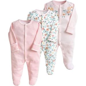 COMBINAISON Pyjama pour Bébé Lot de 3 Combinaison en Coton Gar