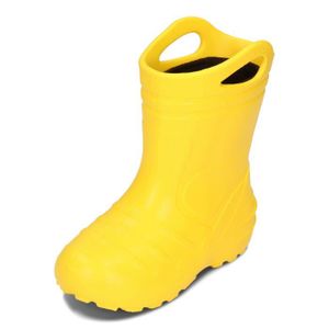 BOTTE Bottes de Pluie BeKiddy - Jaune - Unisex Enfants - Doublure Amovible en Polaire - Tailles 22-35 EU