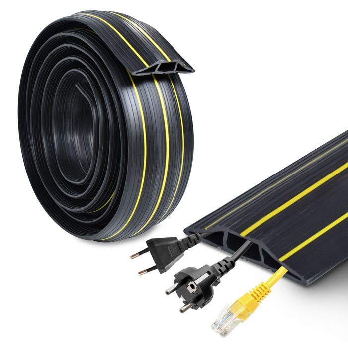Protège-câble industriel 2 canaux D 90mm - Espace Equipement