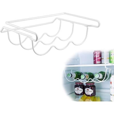 Support Pour 3 Bouteilles Telles Que Les SodaStream, En Bambou Egouttoir Pratique Nature Et Gris Relaxdays 93855151
