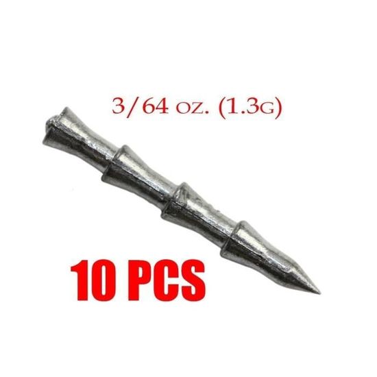 10 Plombs Tungstène 3/16 Oz (5,3g) Couleur Marron - Bullet Weights