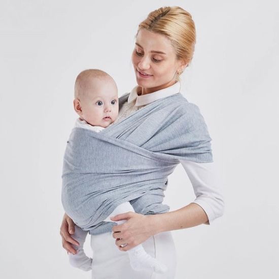 Écharpe de Portage Bébés en Coton Élastique Doux pour Nouveau-nés