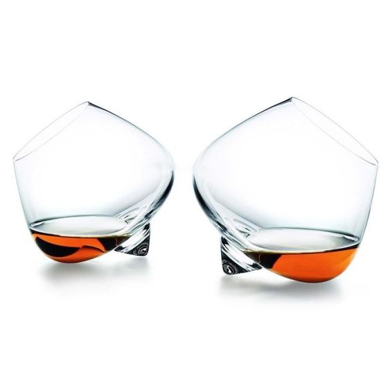 Verres à cocktails,Verre à Whisky en cristal avec rotation,verre à Whisky créatif,verre - Type Normann Rock Glass - 235ml