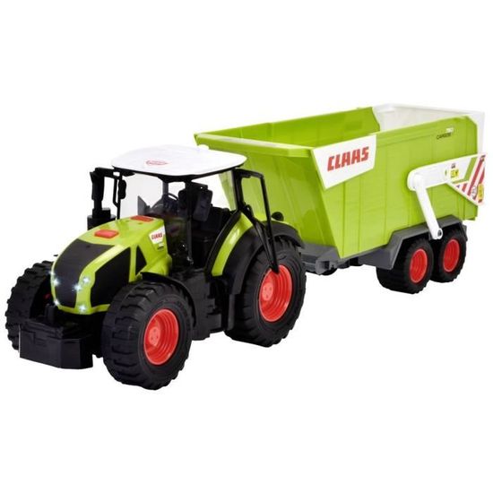 Tracteur Jouet CLAAS 65cm + Remorque Basculante - Son & Lumière - Enfant 3 Ans+ - 203739004