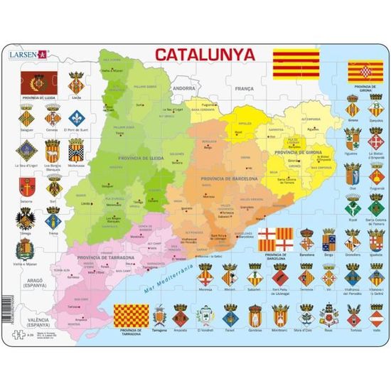 wallpapers Catalogne Carte Géographique cdiscount