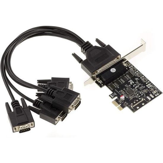 Carte Reseau - Limics24 - Controleur Pci Express (Pcie) Série Rs232 4 ...