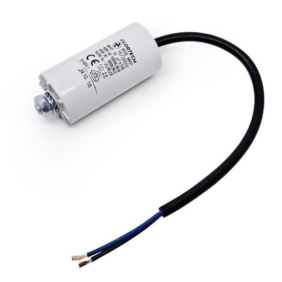 Condensateur 3,5 µF à Fils - 25x55 Mm, Pour Volet Roulant, Pompe, Moteur Monophasé 220V (fabriqué En Europe)