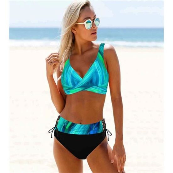 Maillot De Bain 2 Pièces Kenneth Cole - Bandeau Bleu Cobalt - Taille 10 - Neuf Avec étiquette