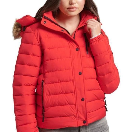 Doudoune superdry femme rouge outlet