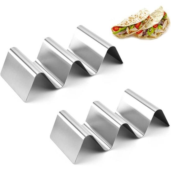 UKOFEW 2 Pièces Porte Tacos, Supports à Tacos En Acier Inoxydable
