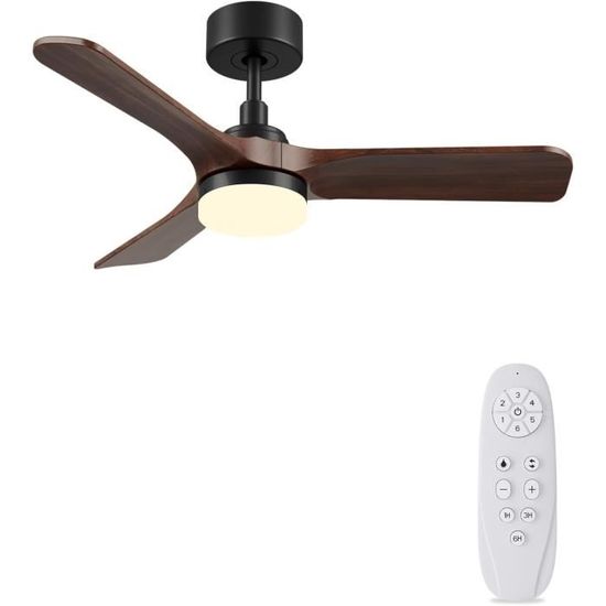 48Cm Ventilateur De Plafond Silencieux Avec Lumiere Et Telecommande