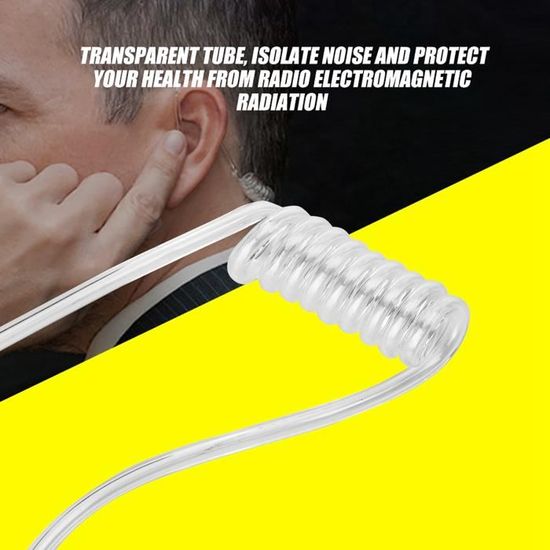 Écouteur Talkie-Walkie Avec Tube Transparent 3,5 Mm - PTT Et Transmission Stable
