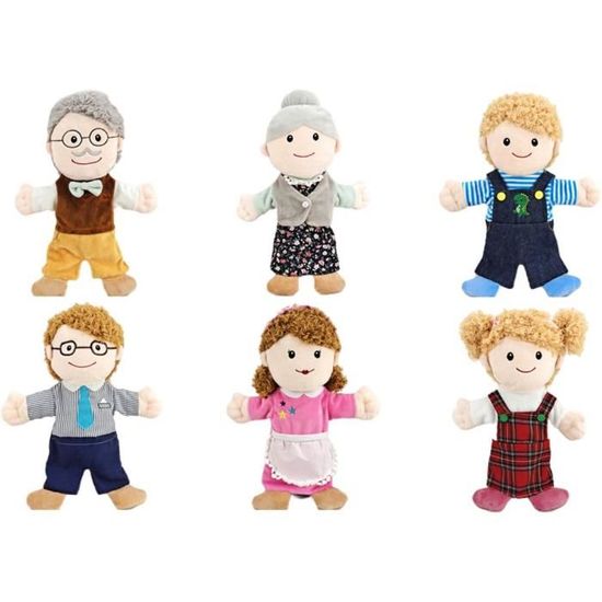 Marionnettes Pour Conte Ensemble De 6 Marionnettes à Main De 11,8 Marionnettes Pour Conte Ensemble De 6 Marionnettes à Main De 11,8