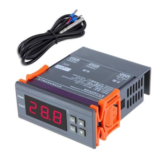 ACAGALA MH1210A Mini Digital LED-Thermostat – -40 Bis 120°C, Mit Sensor, Kühl-/Heizfunktion, DC12V (andere Spannungen Optional)