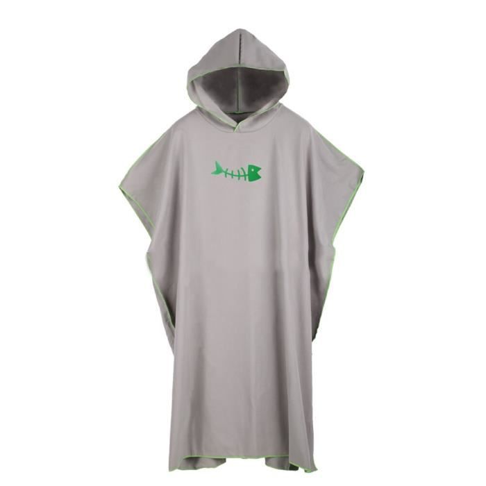 Crème solaire vacances Robe combinaison changeante surf Poncho Robe douce avec capuche cadeau adultes - Modèle: grey - TEYYMJA03957