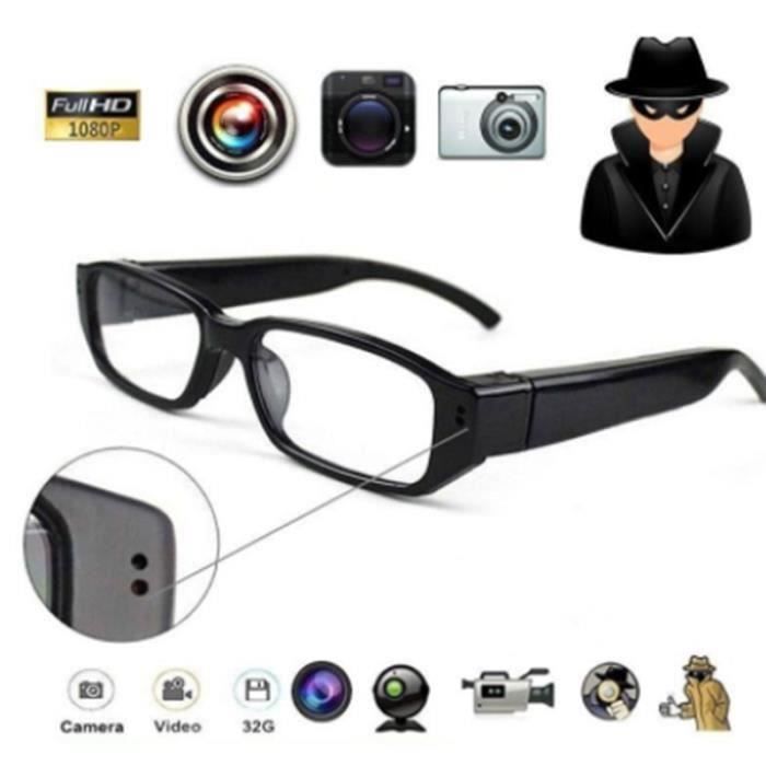 1080p hd mini caméra espion lunettes lunettes de caméra cachées sports de plein air espion caméra 8 Go