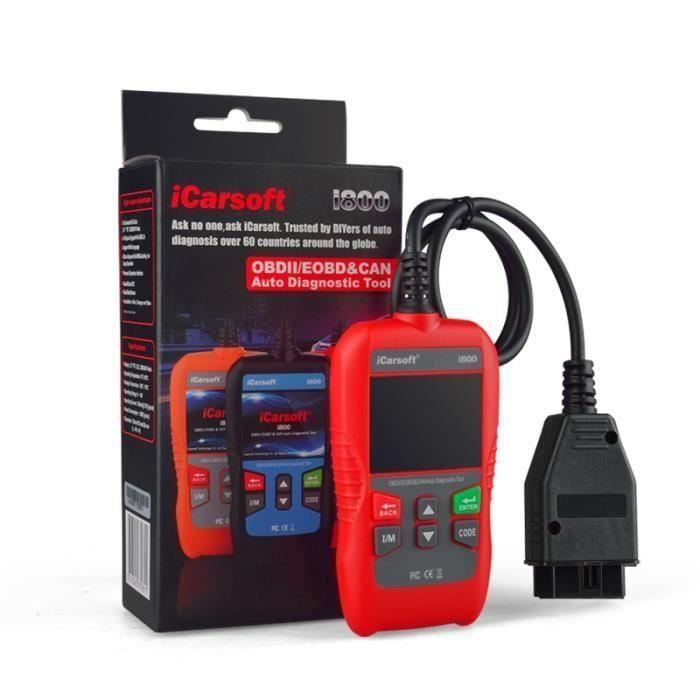 VALISE INTERFACE iCarsoft i800 VOITURE SCANNER OBD OBD2 DIAGNOSTIC MULTIMARQUE