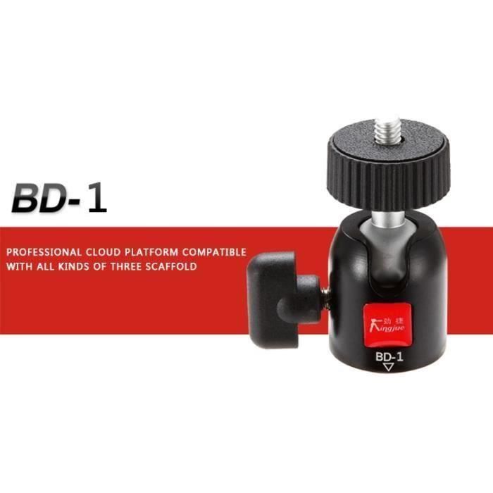 DimiDay® BD-1 trépied boule tête Universal mini aluminium avec plaque 1-4 3-8 pouces vis pour DSLR appareil photo
