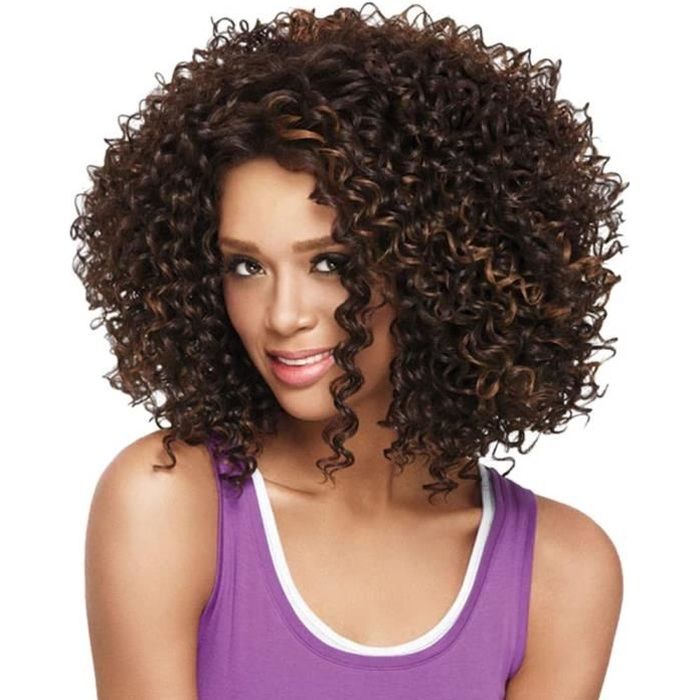 PERRUQUE Perruque Femme Naturelle Breacutesilien Courte Lace Frontal LINSINCH Rose Net Full Curly Wig Mix Couleurs Bob Vague Noi810