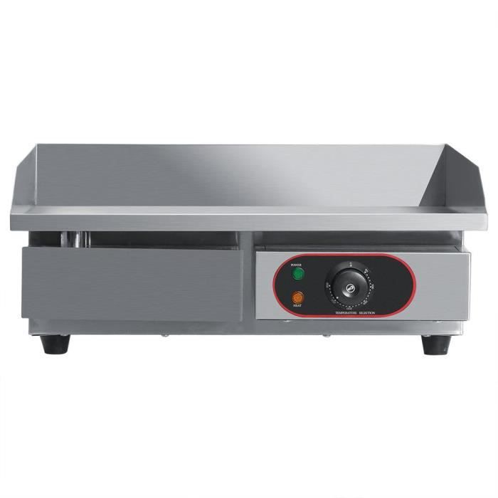 YUY HX-818 Barbecue Électrique en Acier Inoxydable Plancha 3000W (Prise Non inclus)