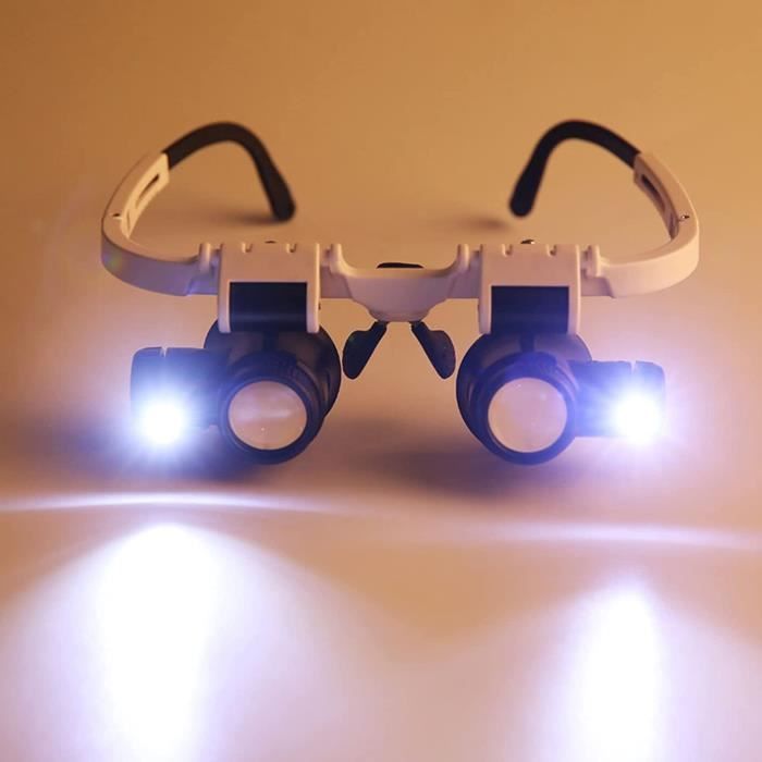 LQ XL 8X-15X-23X Tete Monte Lunettes Loupe Avec LUMIÈRE LED Loupe Pour Horloger Bijoux Optique Len Verre Loupe Loupe-A,513