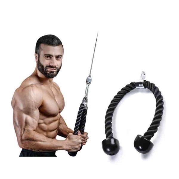 Corde Triceps Musculation 70cm Corde de Traction Tricepes Equipement de fitness vers le bas entraînement à la pression triceps