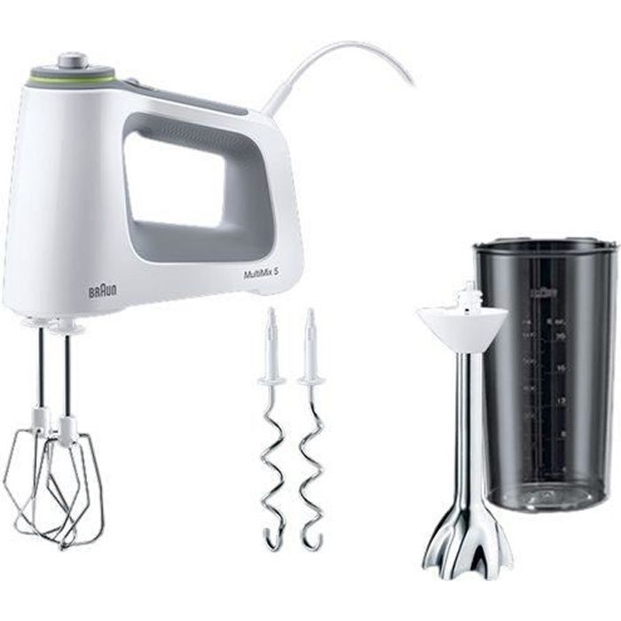 Braun MultiMix 5 HM 5107 WH Batteur à main 750 Watt blanc-gris