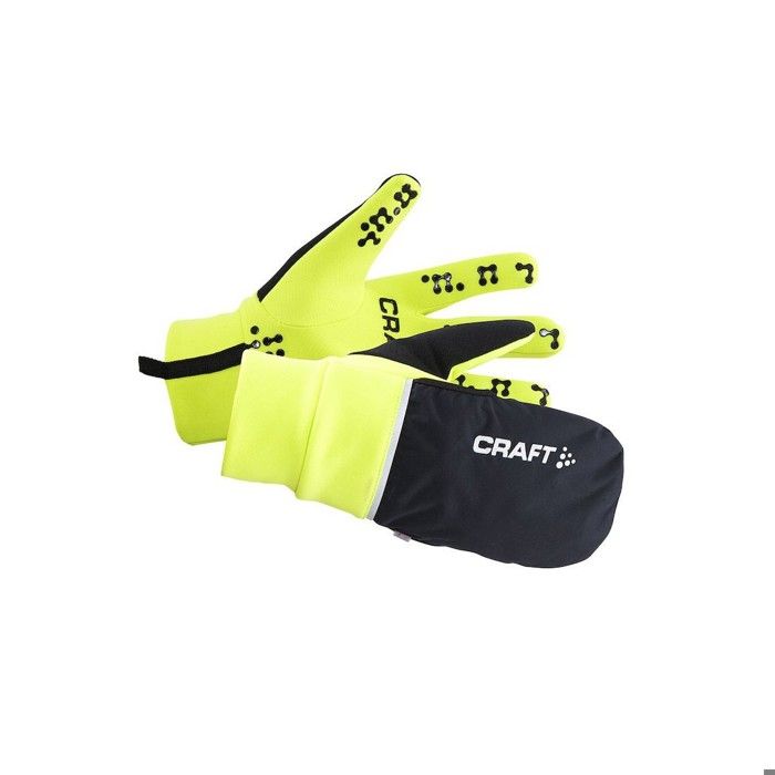 Gants de running Craft hybrid - jaune-noir - L
