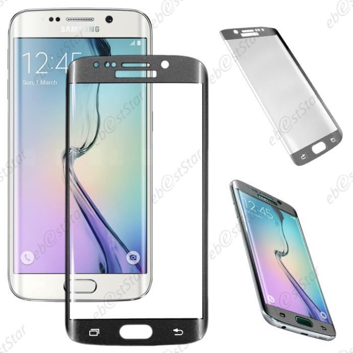 ebestStar Film Protecteur écran VERRE Trempé INCURVE Vitre anti casse Samsung Galaxy S6 edge + G928F PLUS, Noir