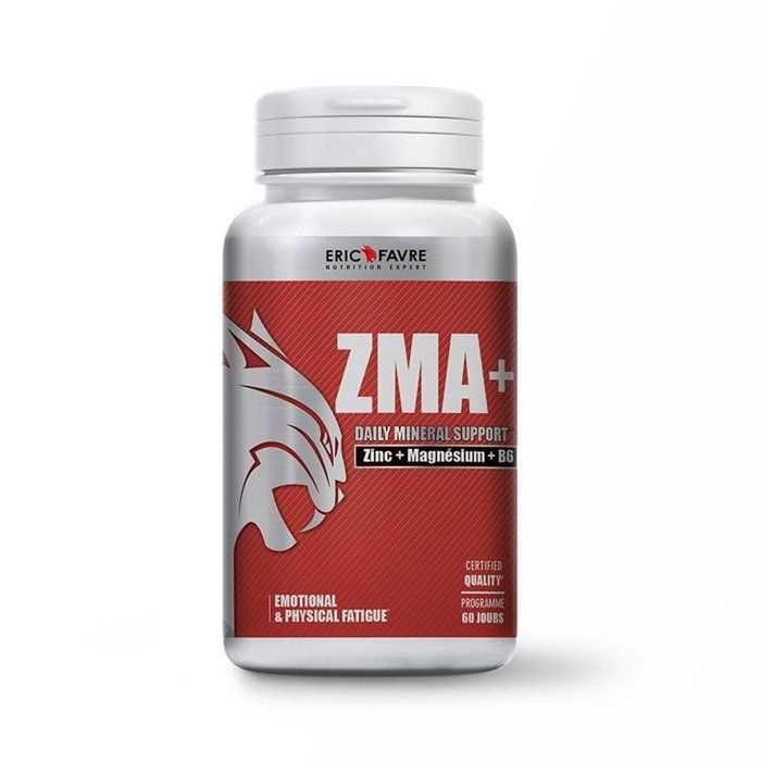 ZMA+ Zinc, Magnésium et Vitamine B6 - Soutien le métabolisme energétique et la synthèse protéique - Laboratoire Français Eric Favre