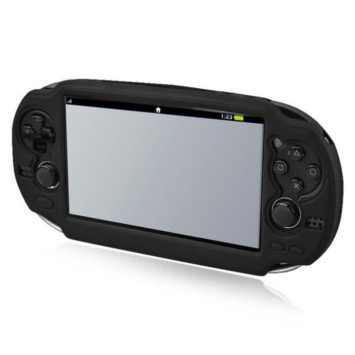 INSTEN® Housse étui Coque en Silicone Pour Console Sony Playstation PS Vita PSVita PCH-1000 séries, Noir