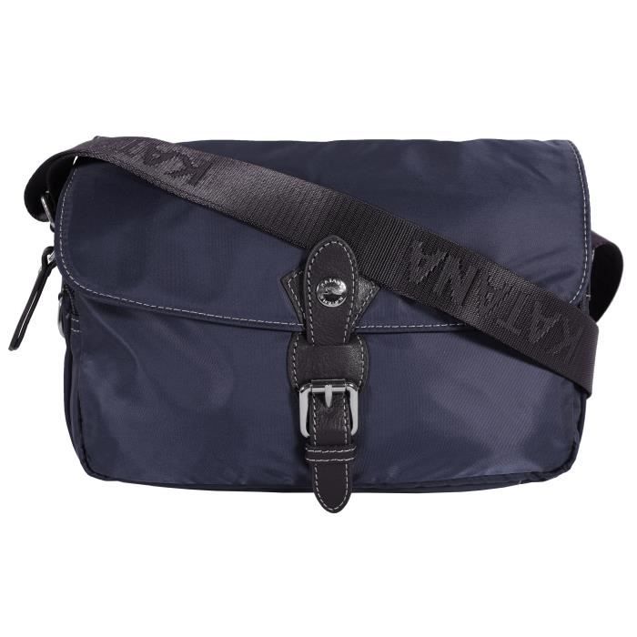 KATANA sac besace en microfibre garni cuir réf 29301 bleu (6 couleurs disponible)