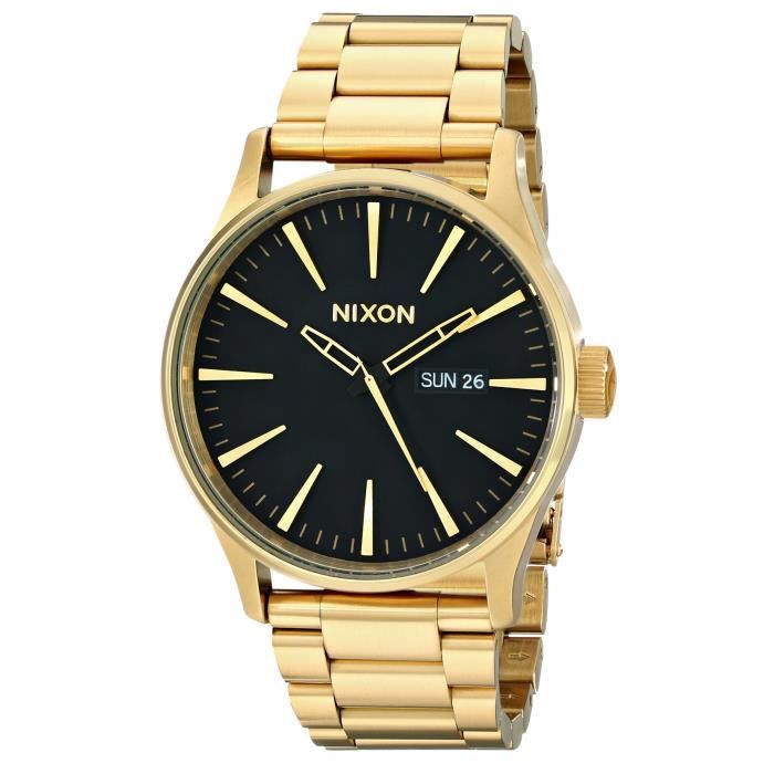 Nixon Montre Homme Analogique Quartz avec Bracelet en Acier Inoxydable Plaqué – A356510-00
