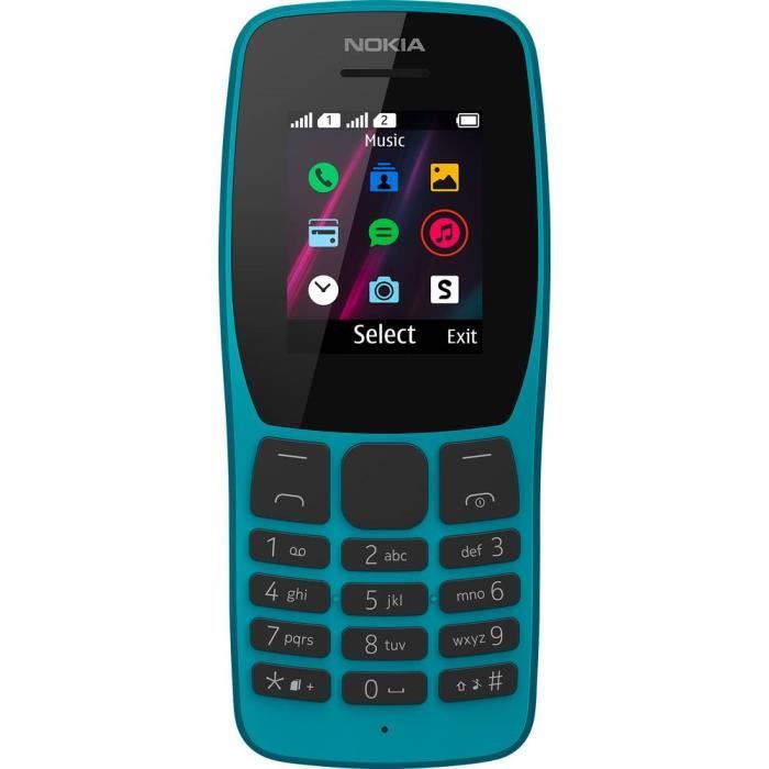 Téléphone portable double SIM Nokia 110 16NKLL01A07 bleu mer 1 pc(s)