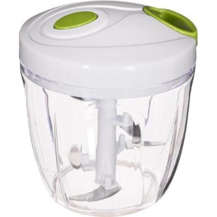 Hachoir & Batteur Manuel A Fil -Bicolore- 14cm Vert