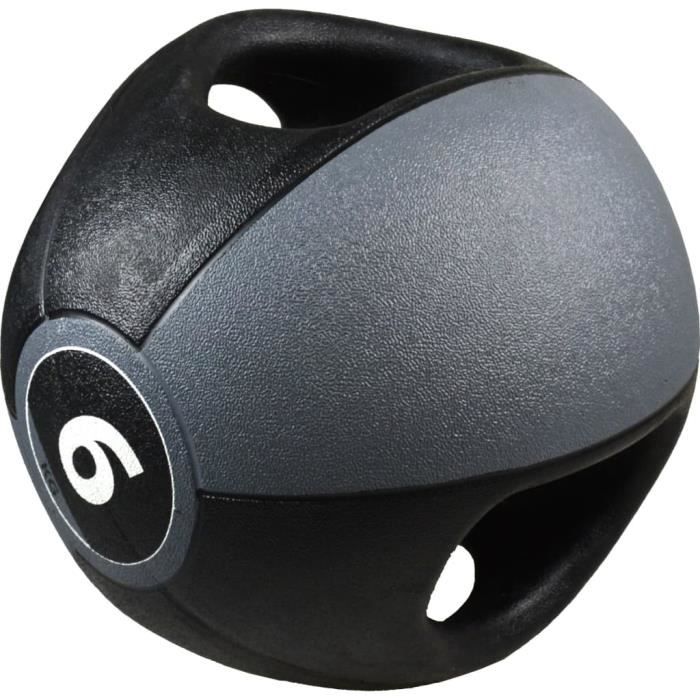 Pure2Improve Ballon médicinal avec poignées 6 kg Gris